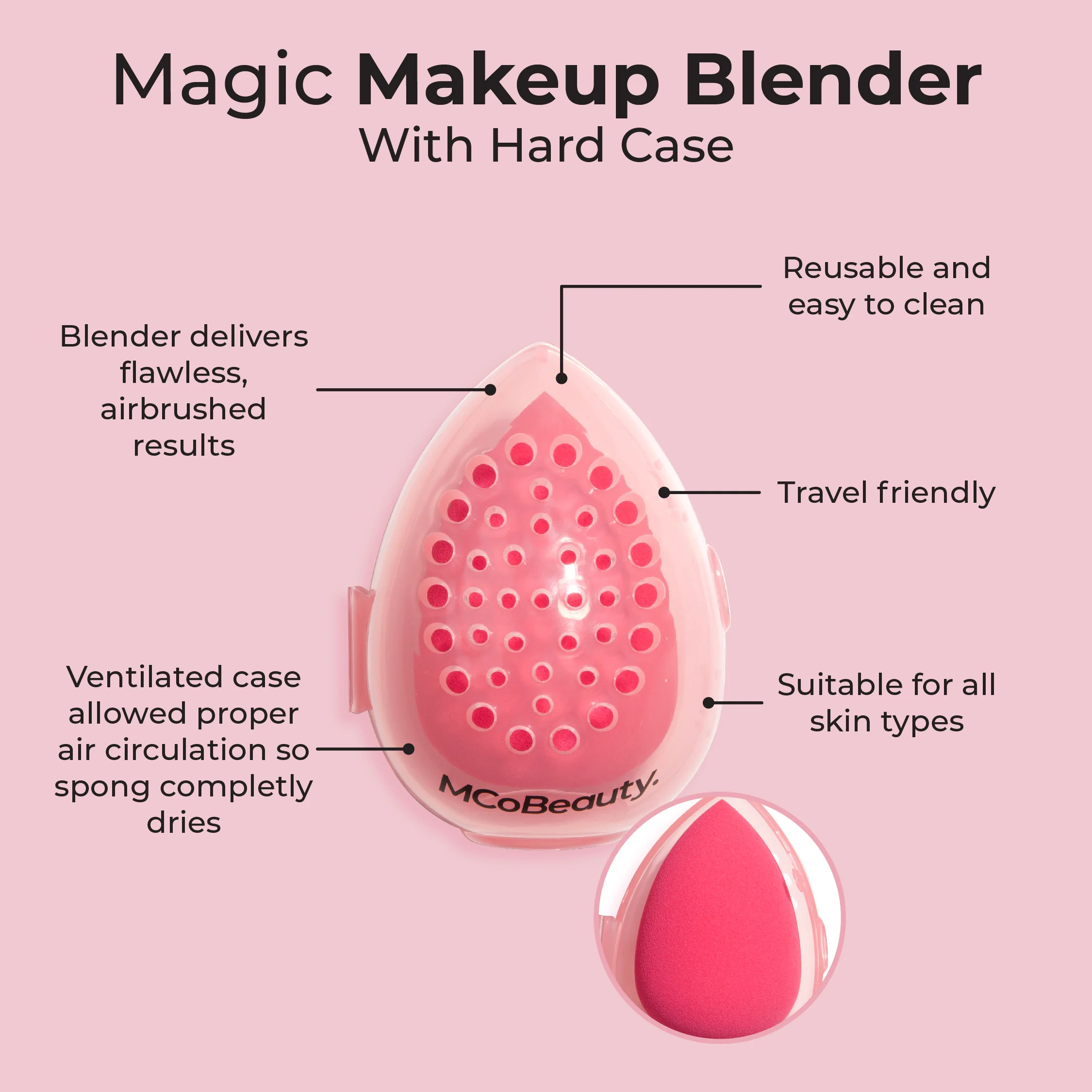 Magic Makeup Blender with Hard Case - Image 4